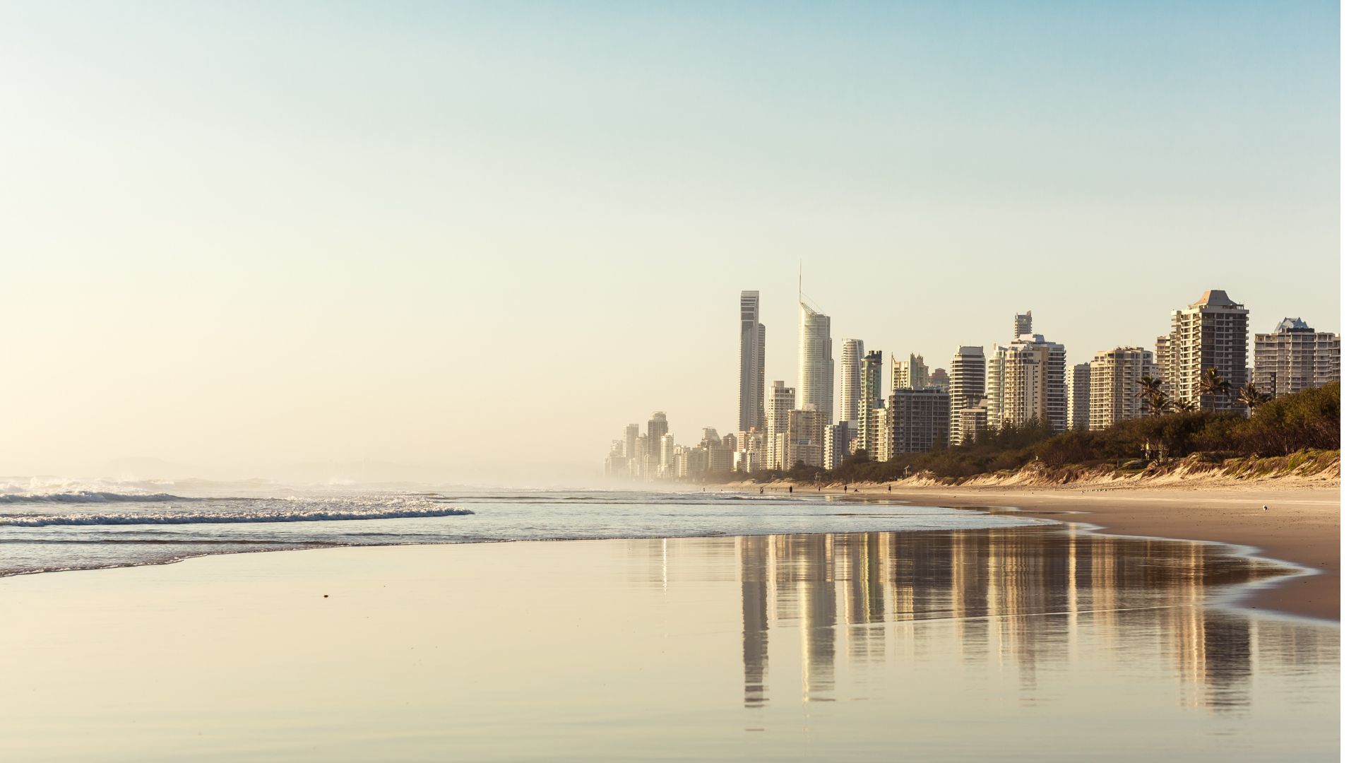 Gold Coast skyline and beach